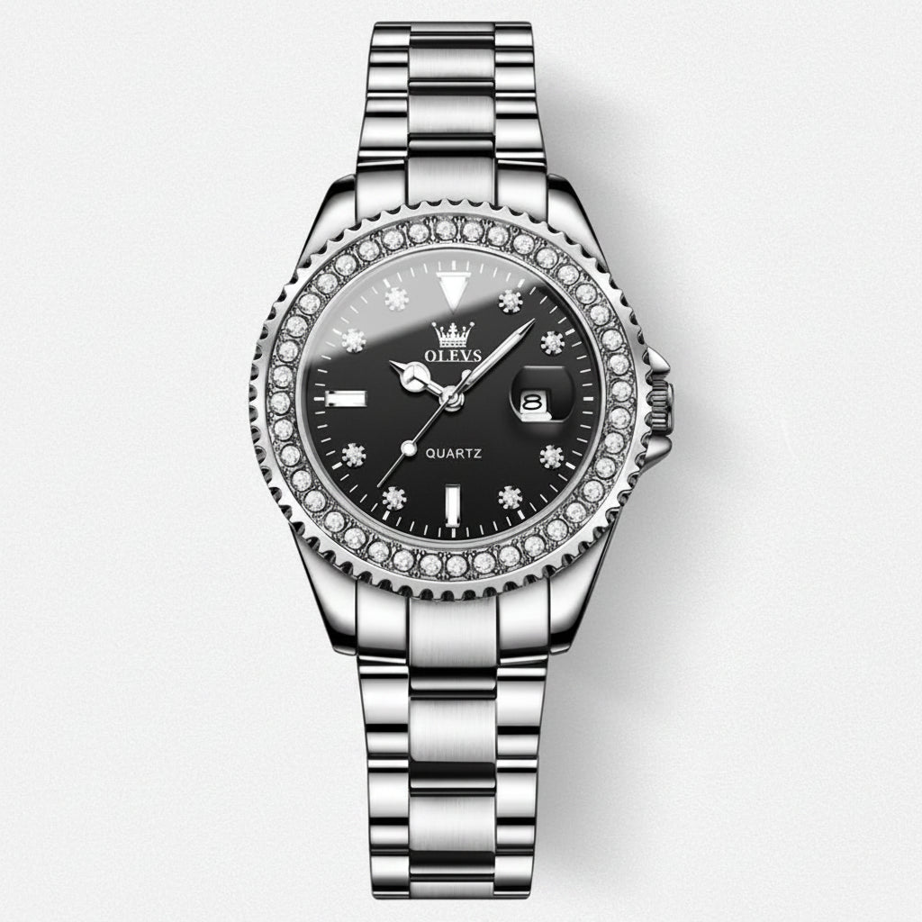 OLEVS 9945 Original Diamond Dial Quartz Watch for Women - OLEVS