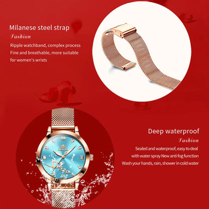 OLEVS 5530 Luxury Love Heart Diamond Ladies Watch - OLEVS