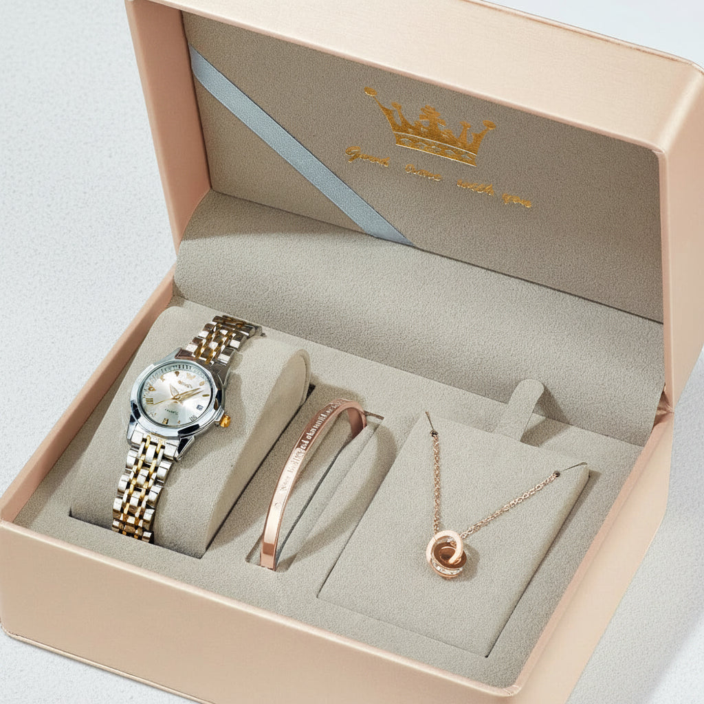 OLEVS 9931 Luxury Diamond Quartz Watch For Women - OLEVS