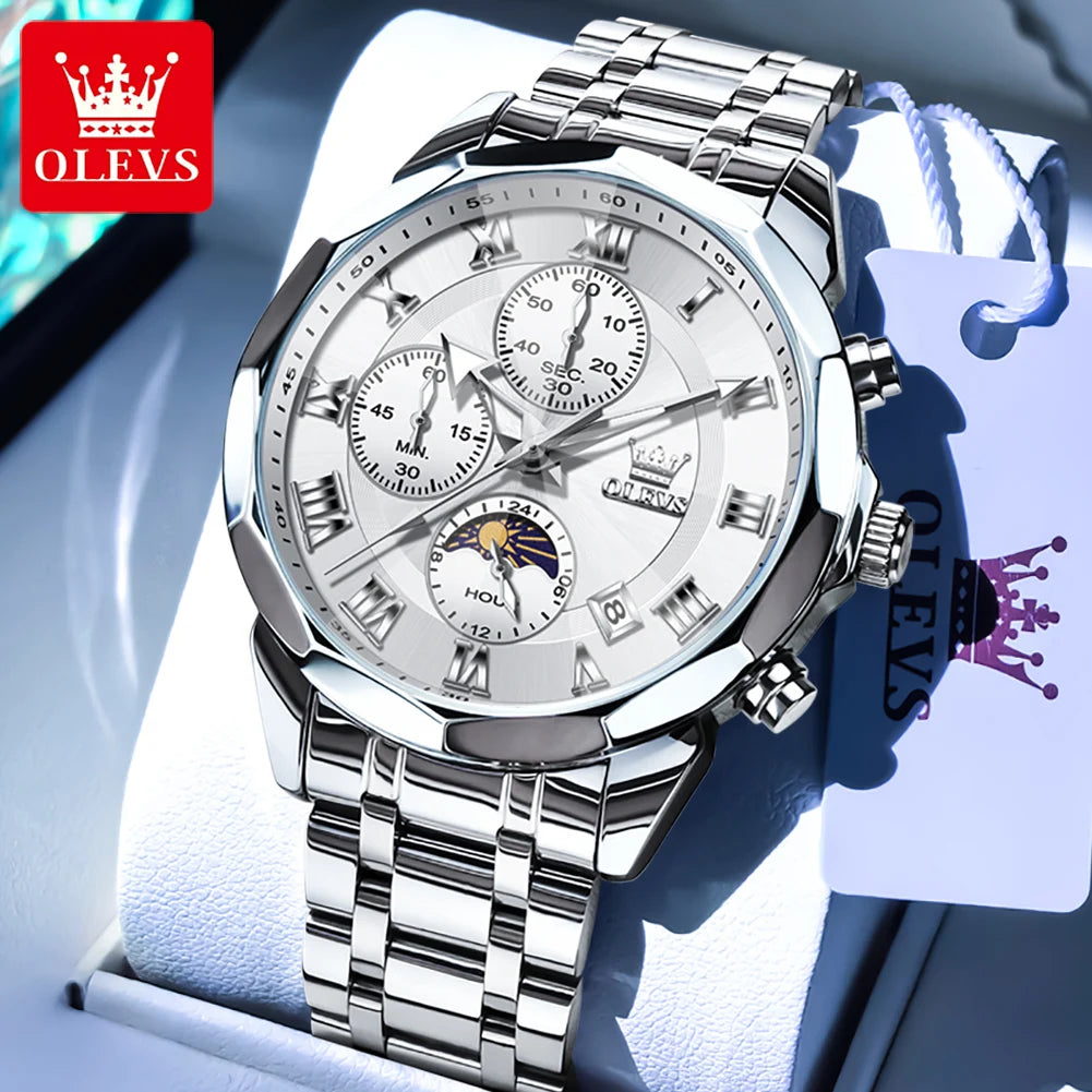 OLEVS 3675 Chronograph Rhombus Mirror - OLEVS