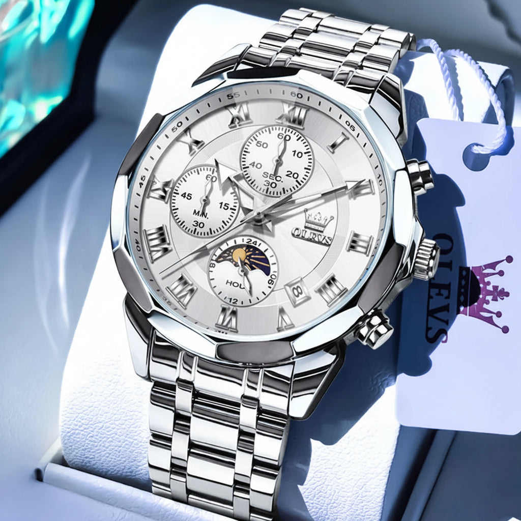 OLEVS 3675 Chronograph Rhombus Mirror - OLEVS