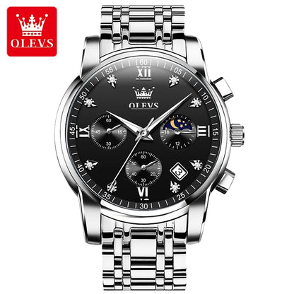 OLEVS 2858 Chronograph, Moonphase Watch - OLEVS