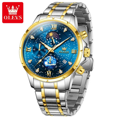 OLEVS 9807 Luminous Starry Sky Dial, Chronograph - OLEVS