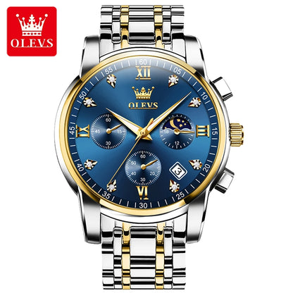OLEVS 2858 Chronograph, Moonphase Watch - OLEVS