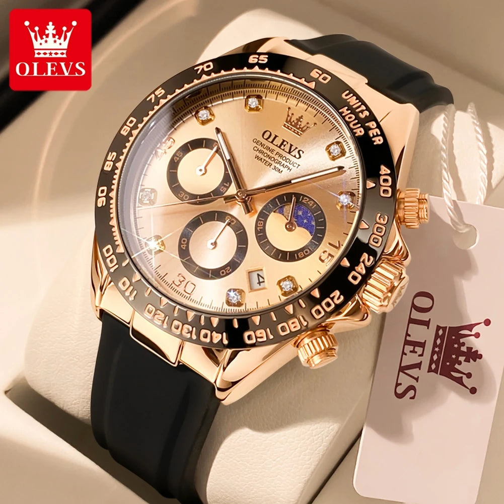 OLEVS 2875 Silicone Sports Luminous +Quartz Watch - OLEVS