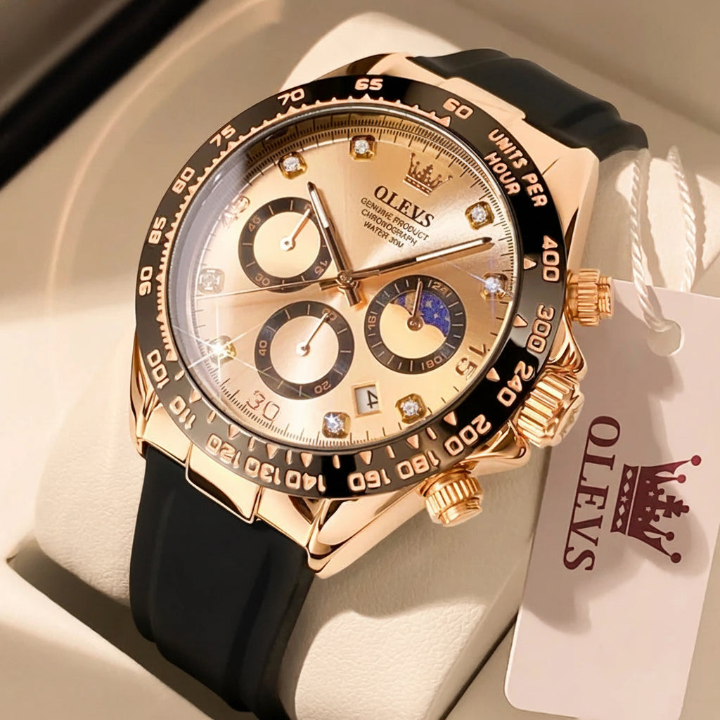 OLEVS 2875 Silicone Sports Luminous +Quartz Watch - OLEVS