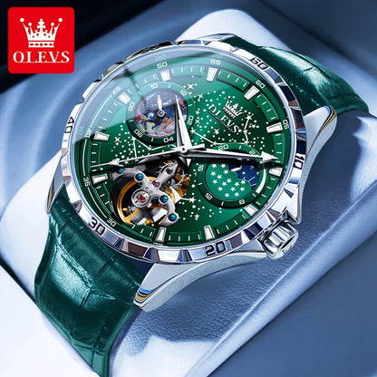 OLEVS 6689 Fully Automatic Watch Moon Phase Starry Disk - OLEVS