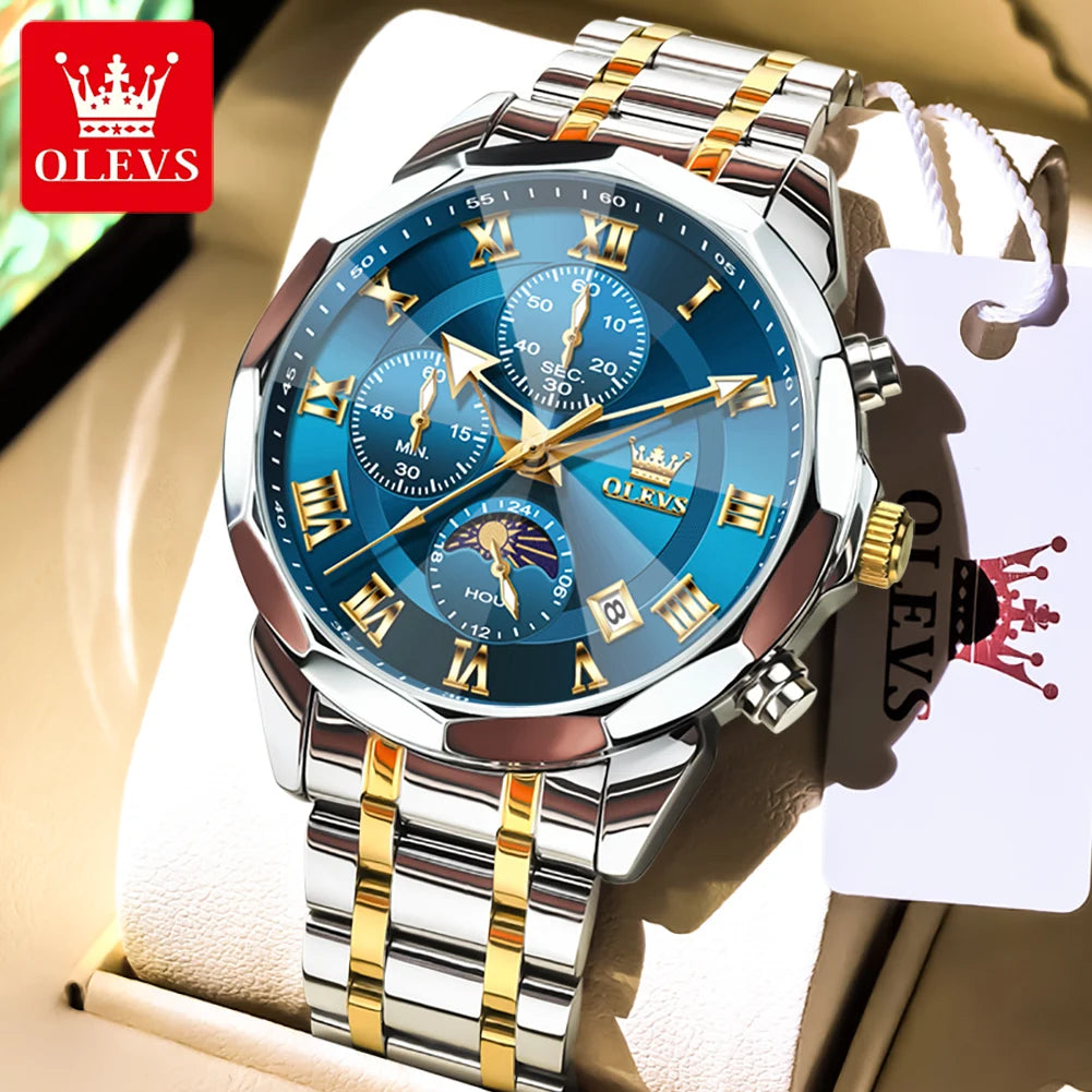 OLEVS 3675 Chronograph Rhombus Mirror - OLEVS
