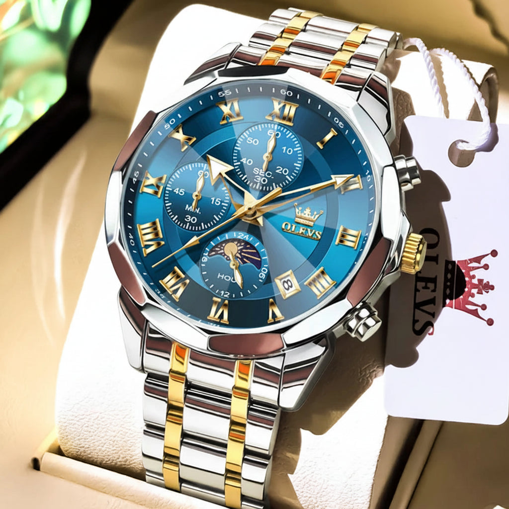 OLEVS 3675 Chronograph Rhombus Mirror - OLEVS