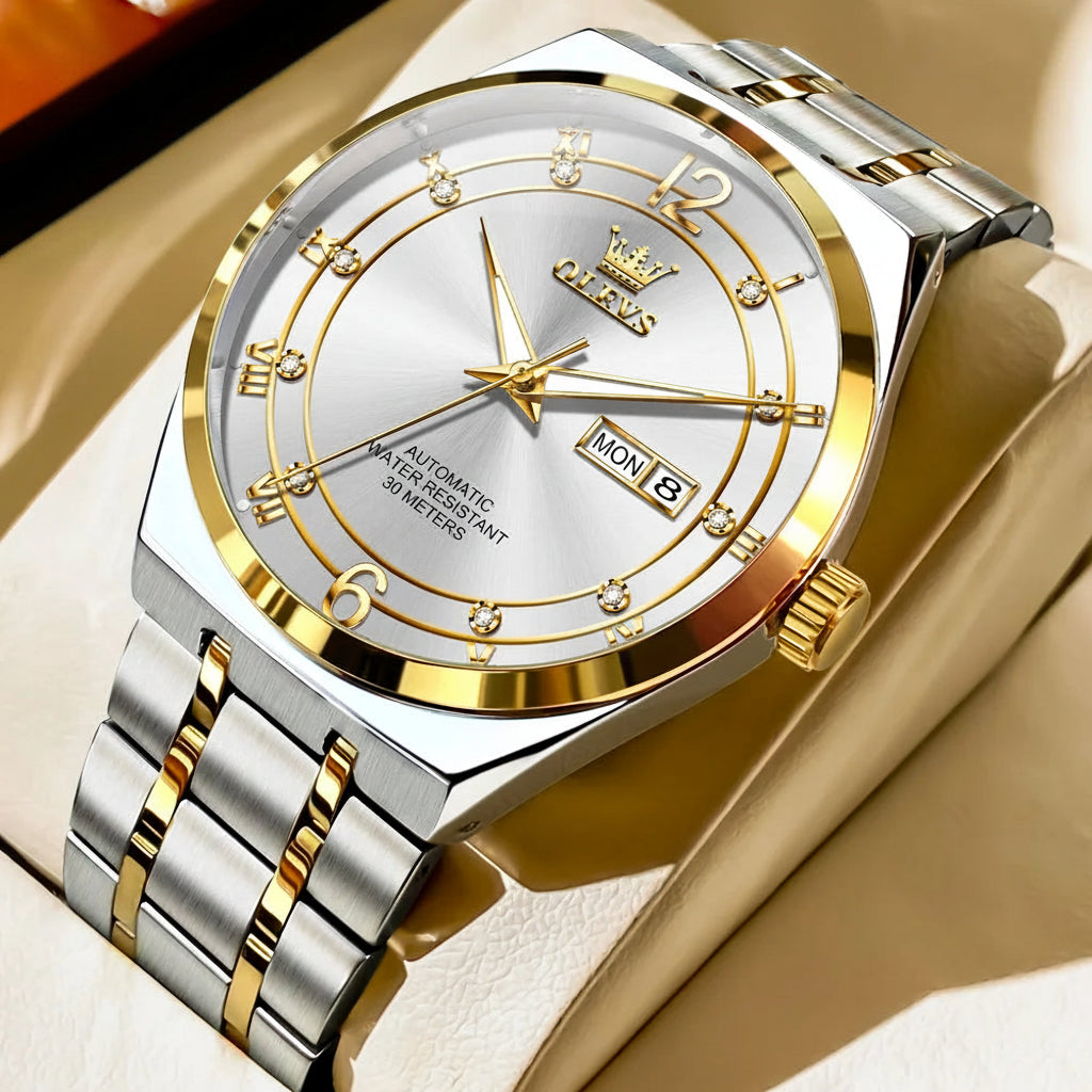 OLEVS 7068 Luminous, Sport Date Dual Calendar Automatic Watch - OLEVS