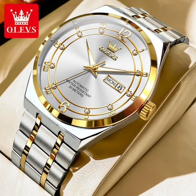 OLEVS 7068 Luminous, Sport Date Dual Calendar Automatic Watch - OLEVS
