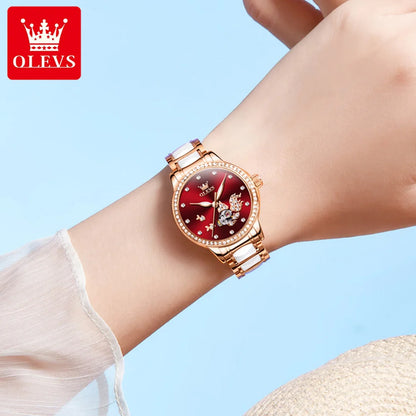 OLEVS 7001 Luxury Mechanical Ladies Watch - OLEVS