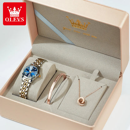 OLEVS 9931 Luxury Diamond Quartz Watch For Women - OLEVS