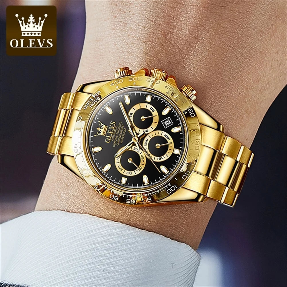 OLEVS 6638 Men's Automatic Mechanical Stainless Steel Watch OLEVS