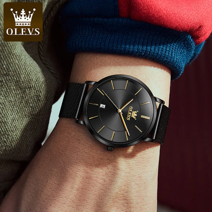 OLEVS 5869 Leather Strap - OLEVS