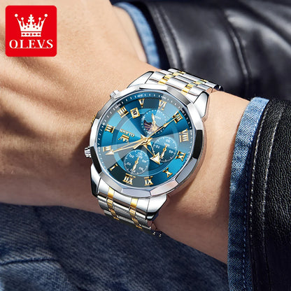 OLEVS 3675 Chronograph Rhombus Mirror - OLEVS