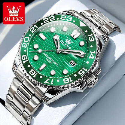 OLEVS 3610 Luxury Diving Series Colorful Bezel Fashion Original Quartz Watch - OLEVS