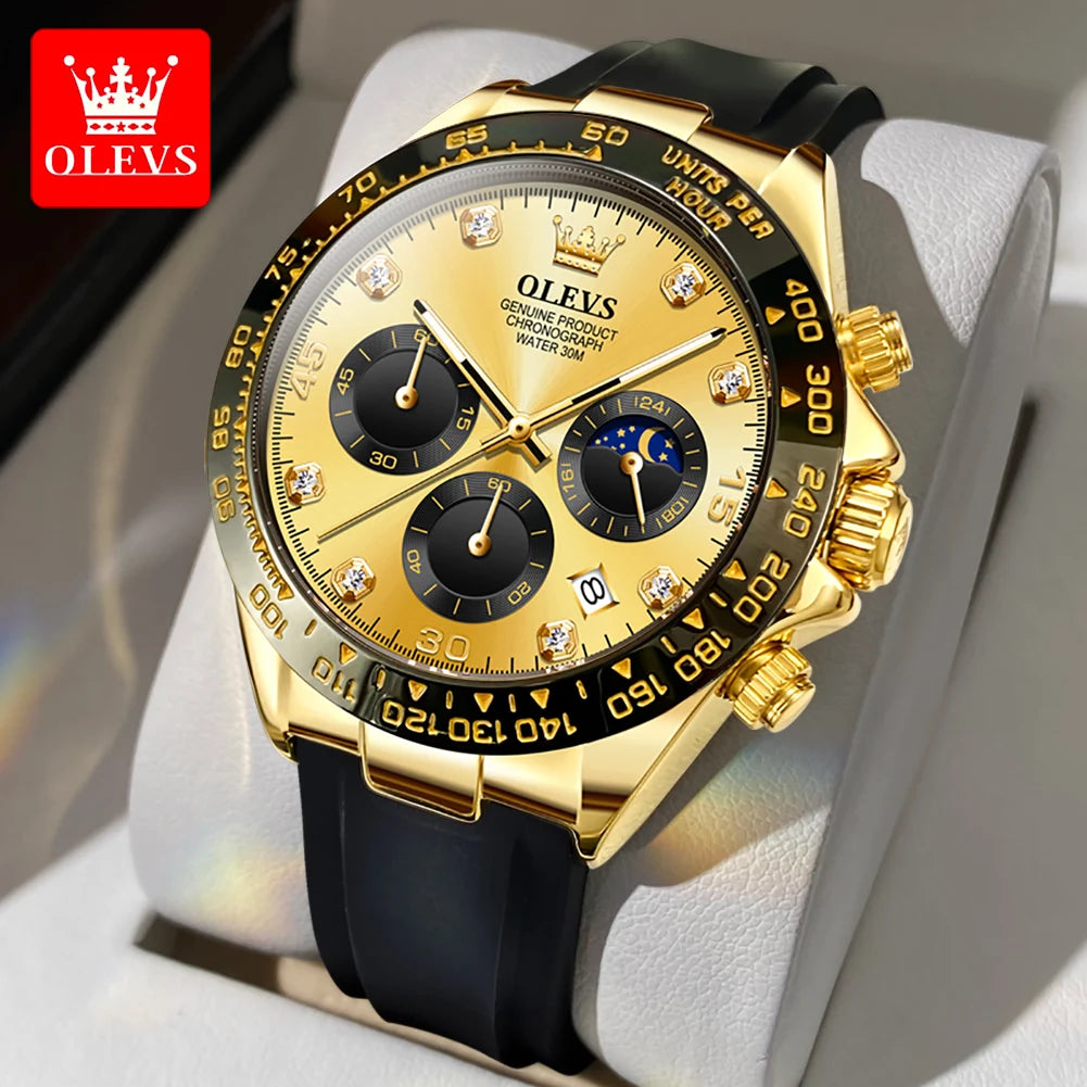 OLEVS 2875 Silicone Sports Luminous +Quartz Watch - OLEVS