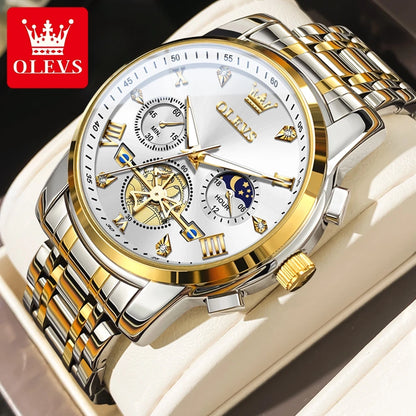 OLEVS 2856 Fitwheel, Chronograph Stainless Steel Watch - OLEVS
