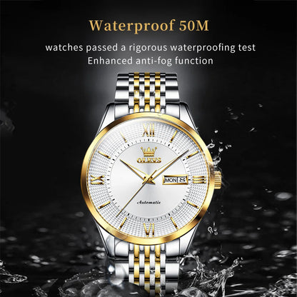 OLEVS 6657 Original Mechanical Day-Date Men's Watch OLEVS