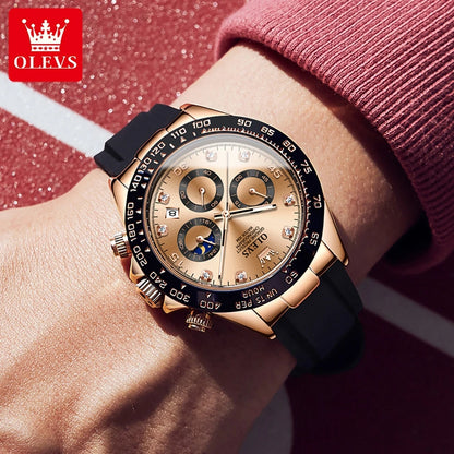 OLEVS 2875 Silicone Sports Luminous +Quartz Watch - OLEVS