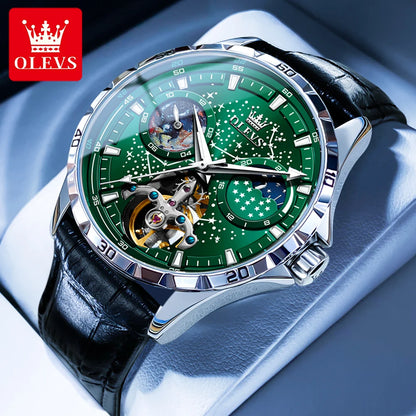 OLEVS 6689 Fully Automatic Watch Moon Phase Starry Disk - OLEVS
