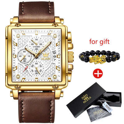 OLEVS Square Mens Quartz Watch