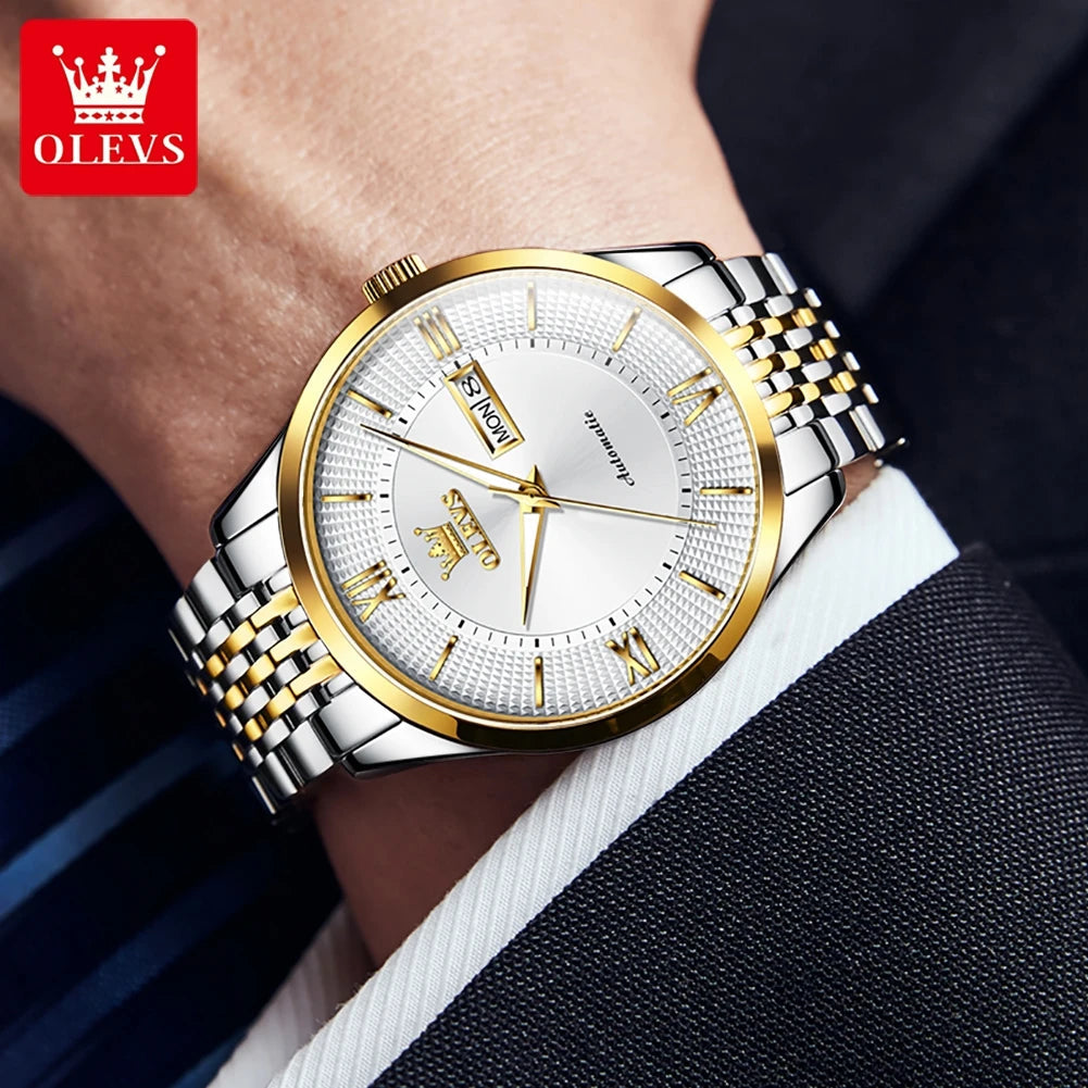 OLEVS 6657 Original Mechanical Day-Date Men's Watch OLEVS