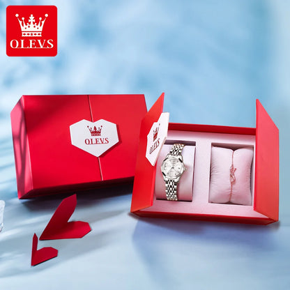 OLEVS 9931 Luxury Diamond Quartz Watch For Women - OLEVS