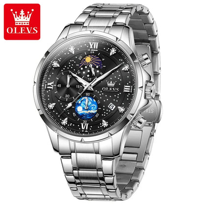 OLEVS 9807 Luminous Starry Sky Dial, Chronograph - OLEVS