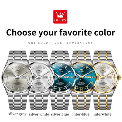 OLEVS 7068 Luminous, Sport Date Dual Calendar Automatic Watch - OLEVS