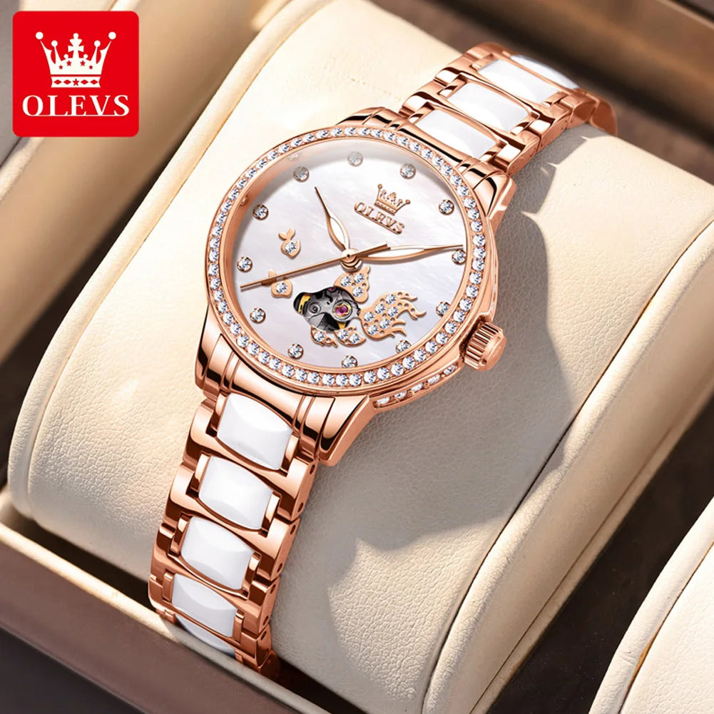 OLEVS 7001 Luxury Mechanical Ladies Watch - OLEVS