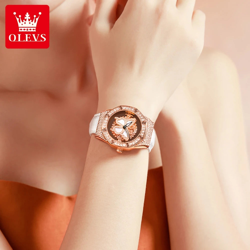 OLEVS 9996 Butterfly Luxury Quartz Watch For Women - OLEVS