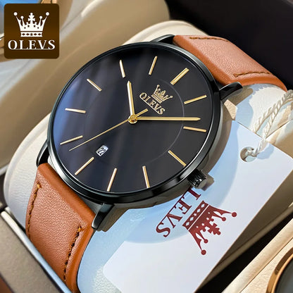 OLEVS 5869 Leather Strap - OLEVS
