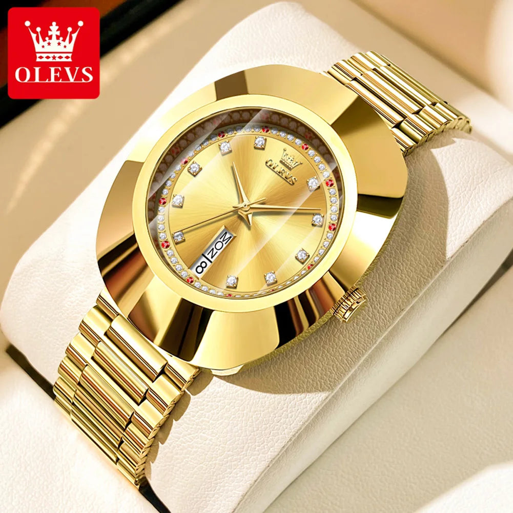 OLEVS 7017 Women's Luxury Diamond Accents Quartz Watch - OLEVS