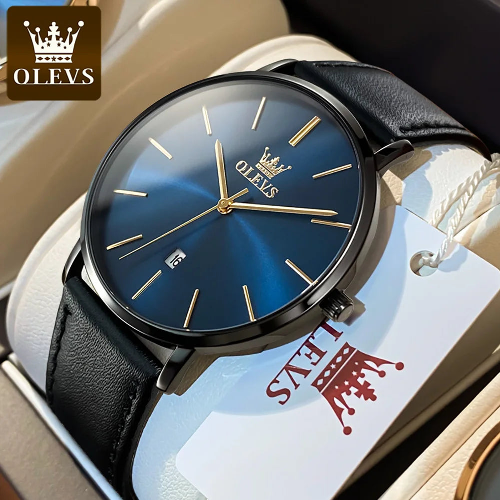 OLEVS 5869 Leather Strap - OLEVS