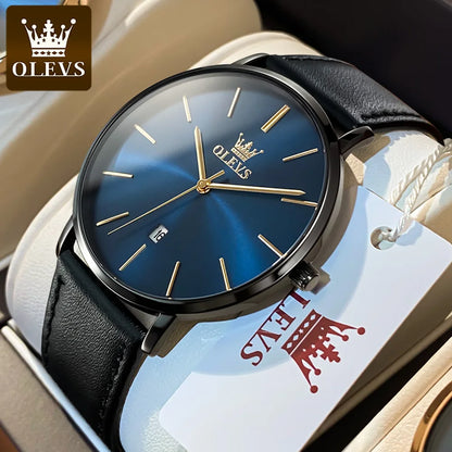 OLEVS 5869 Leather Strap - OLEVS