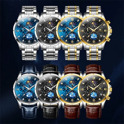 OLEVS 9807 Luminous Starry Sky Dial, Chronograph - OLEVS