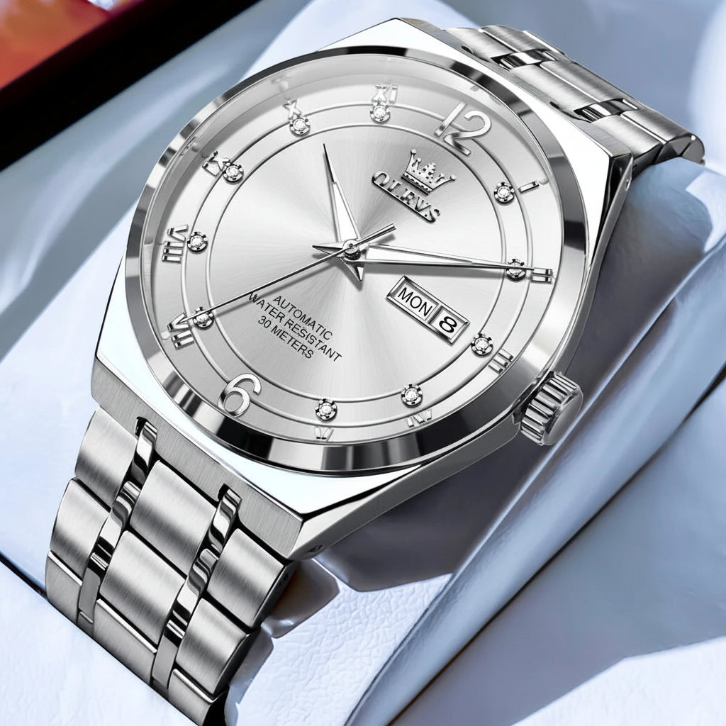 OLEVS 7068 Luminous, Sport Date Dual Calendar Automatic Watch - OLEVS