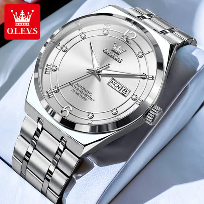 OLEVS 7068 Luminous, Sport Date Dual Calendar Automatic Watch - OLEVS