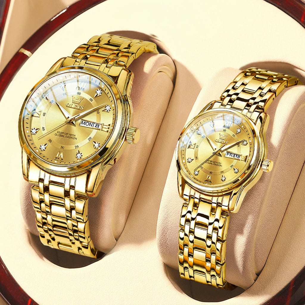 OLEVS 5513 Couple Watch Stainless Steel - OLEVS