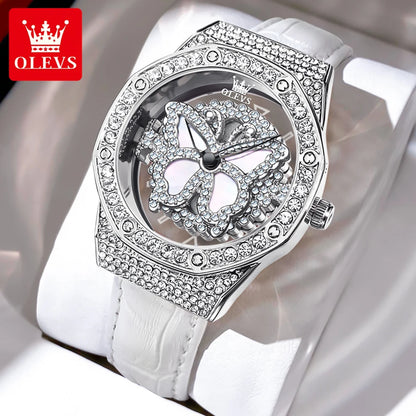 OLEVS 9996 Butterfly Luxury Quartz Watch For Women - OLEVS