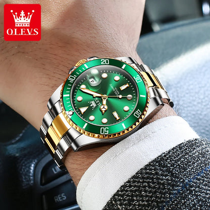 OLEVS 5885 Quartz Stainless Steel Divers Watch - OLEVS