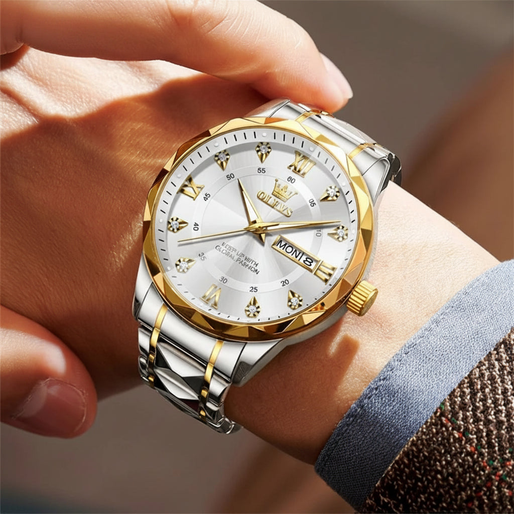 OLEVS 5609 Mens Watch Original Quartz - OLEVS