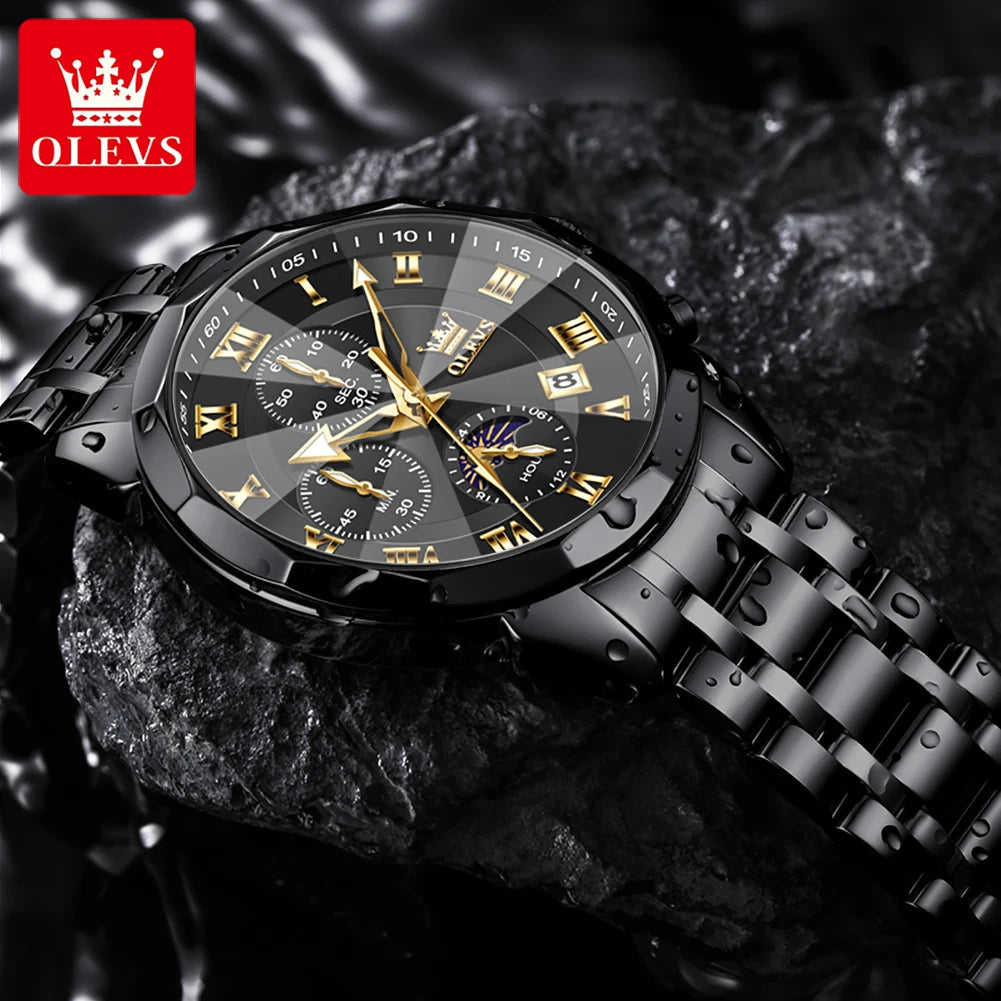 OLEVS 3675 Chronograph Rhombus Mirror - OLEVS