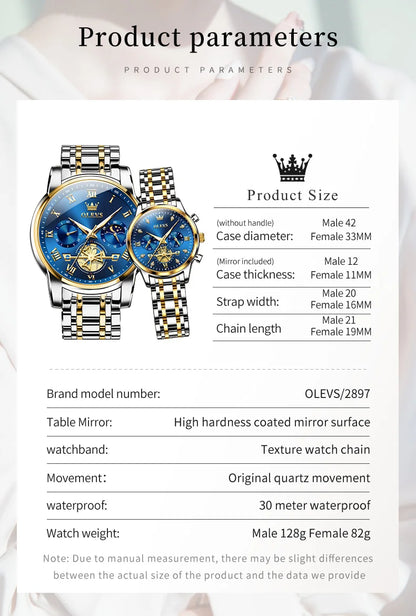 OLEVS 2859/2897 Couple Watch - OLEVS