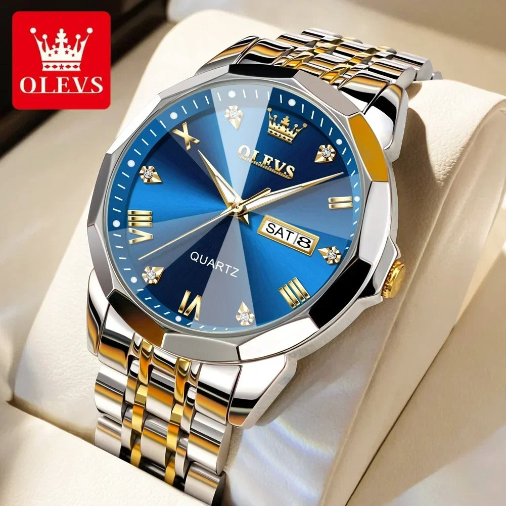 OLEVS 9931 Rhombus Mirror Men's Quartz Watch - OLEVS