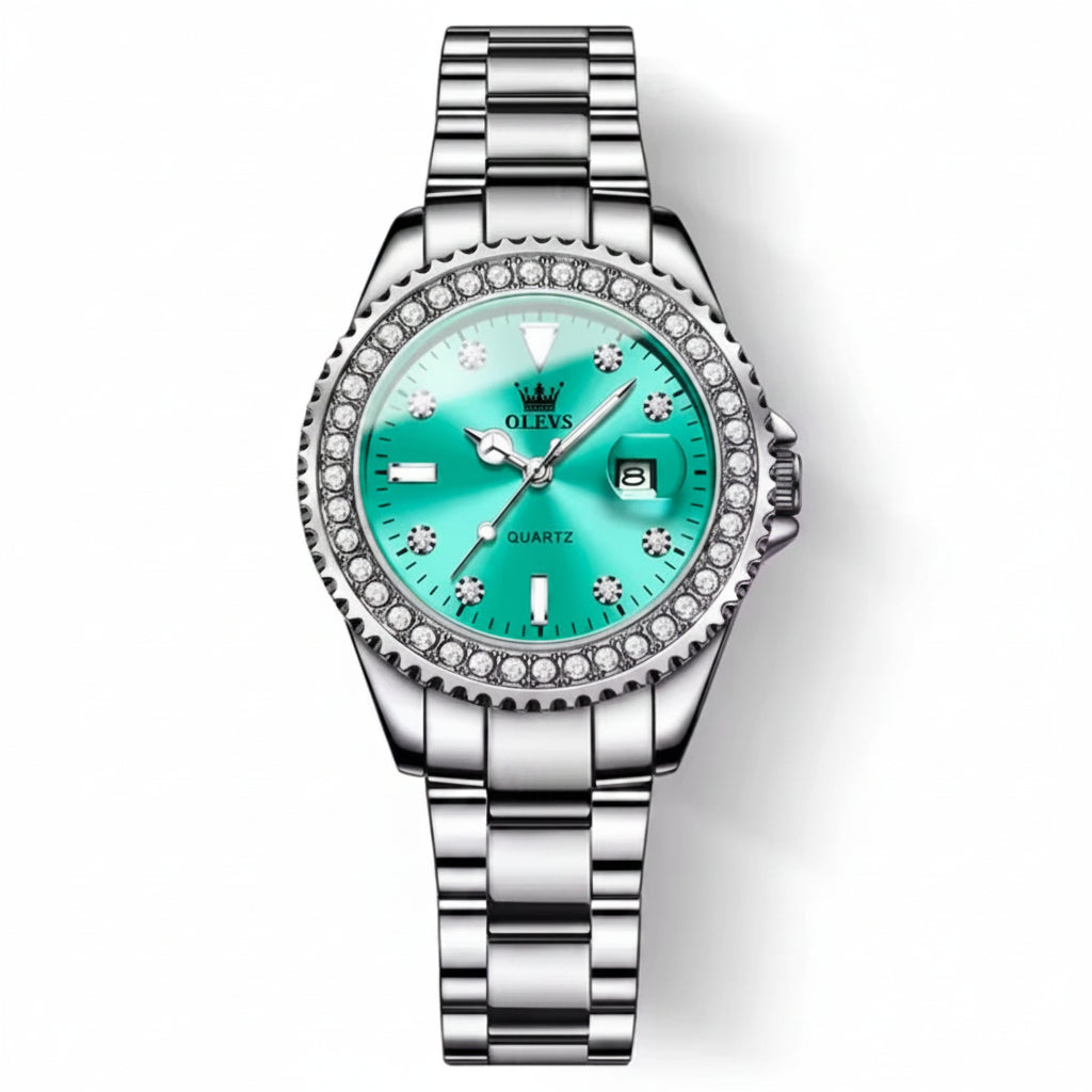 OLEVS 9945 Original Diamond Dial Quartz Watch for Women OLEVS