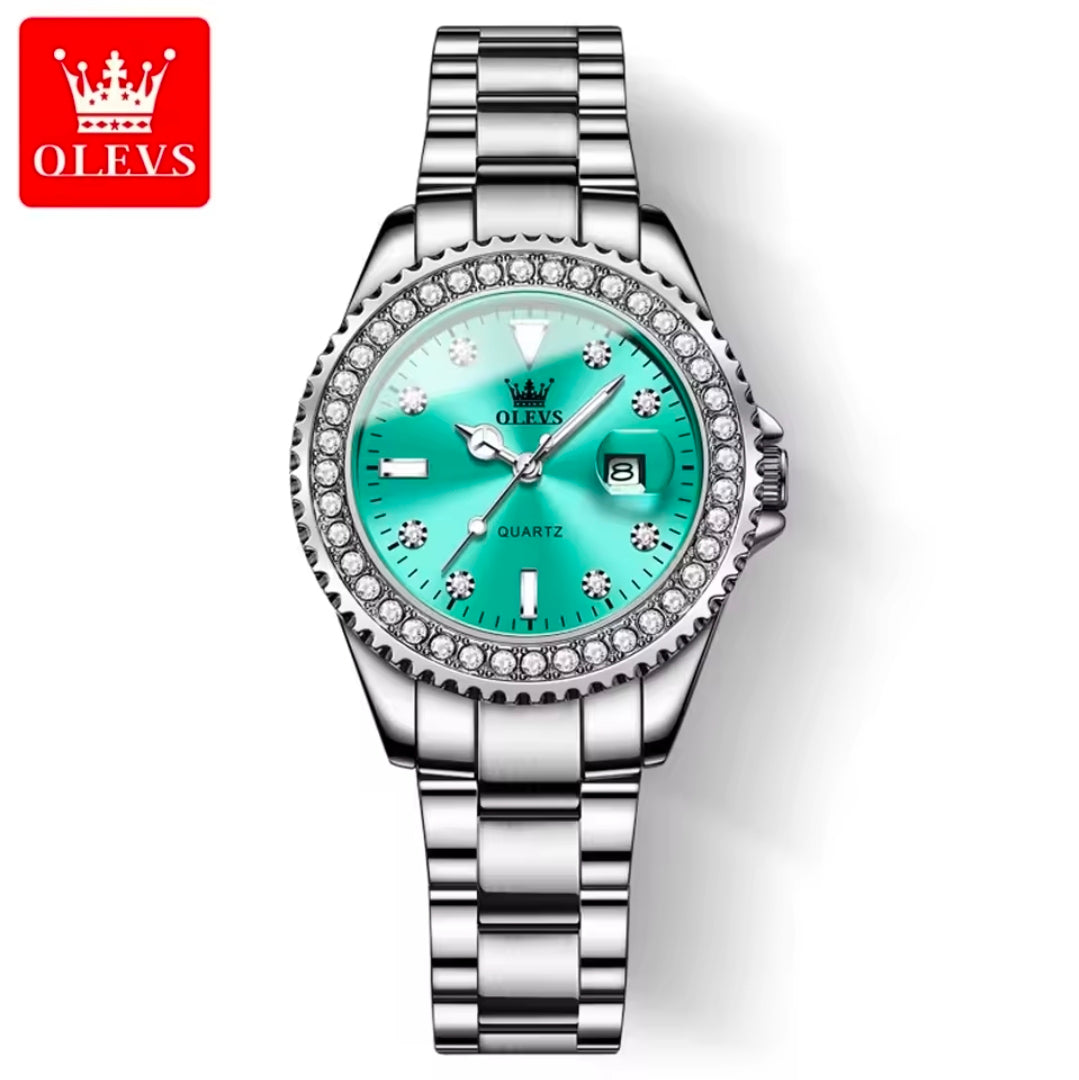 OLEVS 9945 Original Diamond Dial Quartz Watch for Women OLEVS